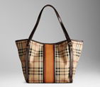 SMALL CANVAS CHECK TOTE 37994261