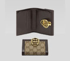mini flap french wallet with interlocking G detail