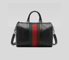 'vintage web' medium boston bag with signature web 247205 A7MAG 1060