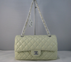 Chanel beige color with Silver chain