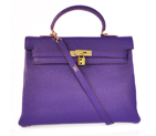 Hermes kelly 35CM Iris Purple togo Leather(Gold)