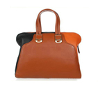 Fendi Large Chameleon Calfskin Top Zip Tote Bag F8812 Tan&Orange&Black F8812