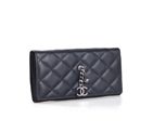 CHANEL Leather Long Wallet