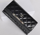Chanel Wallet Sheepskin Leather A518 Black A518