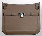 Hermes Jypsiere Bag 34cm togo leather in Dark Grey with Silver hardware 1089DG