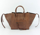 Celine Luggage Phantom Square Bags Crocodile Leather 80078 Brown 80078