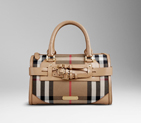 CHECK LEATHER BOWLING BAG 38061141