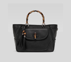 'new bamboo' medium  tote with tassels and bamboo 246860 A7MON 1000
