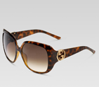 large rectangle frame sunglasses with GG detail on