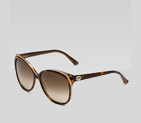 medium cat eye frame sunglasses with GG detail on