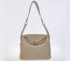 Hermes Lindy 30CM Havanne Handbags 1057 Grey Leather Golden Hardware