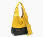 Celine New Lambskin Handbags 8823 Black Yellow
