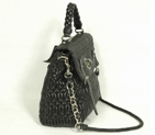 Miu Miu Tote Handbags Quilted Lambskin Leather 8667 Black 8667