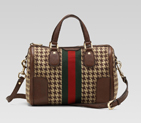 'seventies' medium boston bag with signature web 271623 FZ61W 8633