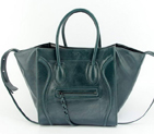 Celine Luggage Phantom Square Bags Bright Leather 108905 Atrovirens 108905