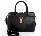YSL Cabas Chyc lizard leather tote handbag 8220 black 8220