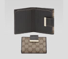 mini flap french wallet with engraved GG pattern d