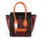 Celine Luggage Bags Medium in Horse Hair Bordeaux 98169