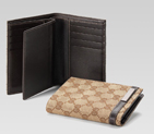 wallet with metal bar and engraved interlocking G 233114 FAFXR 9643