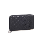 CHANEL Long Wallet - Black / Black CC