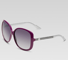 large square frame sunglasses with GG detail and s