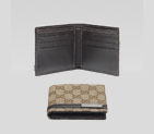 bi-fold wallet with metal bar and engraved interlo 233100 FAFXR 9643