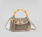 'new bamboo' medium top handle bag with tassels an 254884 FXO1Z 8495