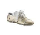 TWIST IT ! LACE UP LOAFER IN METALLIC CALF LEATHER XQIK1PMC