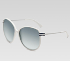 large round frame sunglasses with gucci logo and s