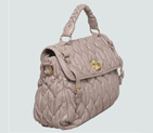 Miu Miu Matelasse Leather Top Handle 90289 Grey 90289