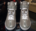 LEATHER HIGH-TOP TRAINER. 37326561