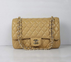 Chanel Lambskin Flap Bag A1112 Apricot Gold