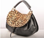 Miu Miu Flap Tote Bags Black Leather with Horsehair 90320 90320