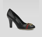 'interlocking' mid heel open-toe pumps with interl 225345 AL230 1060