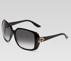 large square frame sunglasses with GG detail and s
