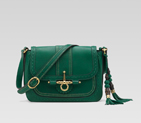 'snaffle bit' medium shoulder bag with hand stitch 263955 ANG0G 3604