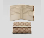 flap french wallet with gucci trademark engraved m