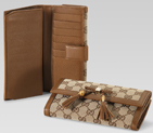 continental wallet with woven leather bow, bamboo detail and tassels 269981 A7M0G 8695