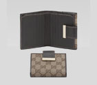 mini flap french wallet with engraved GG pattern d