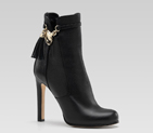 'sienna' high heel bootie with tassel and horsebit detail 270217 A8800 1000