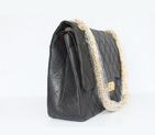 Chanel Flap Bag Quilted Black Leather with Gold Chain 48102 48102