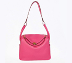 Hermes Lindy 30CM Havanne Handbags 1057 Peach Leather Golden Hardware