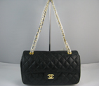 Chanel Black color with gold chain