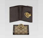 mini flap french wallet with interlocking G detail