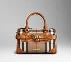 CHECK LEATHER BOWLING BAG 38165601