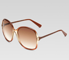large square frame sunglasses with horsebit detail