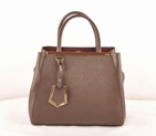 Fendi Fall Winter 2012 2Jours Saffiiano Leather Tote Bag 8BH250S Brown 2552S