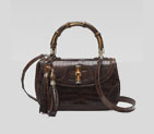 'bamboo' medium top handle bag with hand stitching 224964 EIB0G 2535