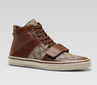 hi-top lace-up sneaker with embossed G script deta 245310 AEIT0 2562