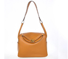 Hermes Lindy 30CM Havanne Handbags 1057 Camel Leather Golden Hardware
